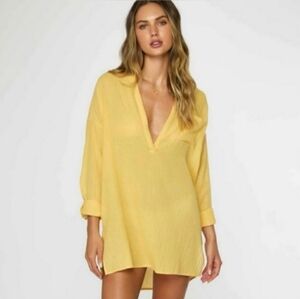 Rip Curl Yellow Women's Swim Cover-Up Beachy Poolside Resortwear Vacay Large